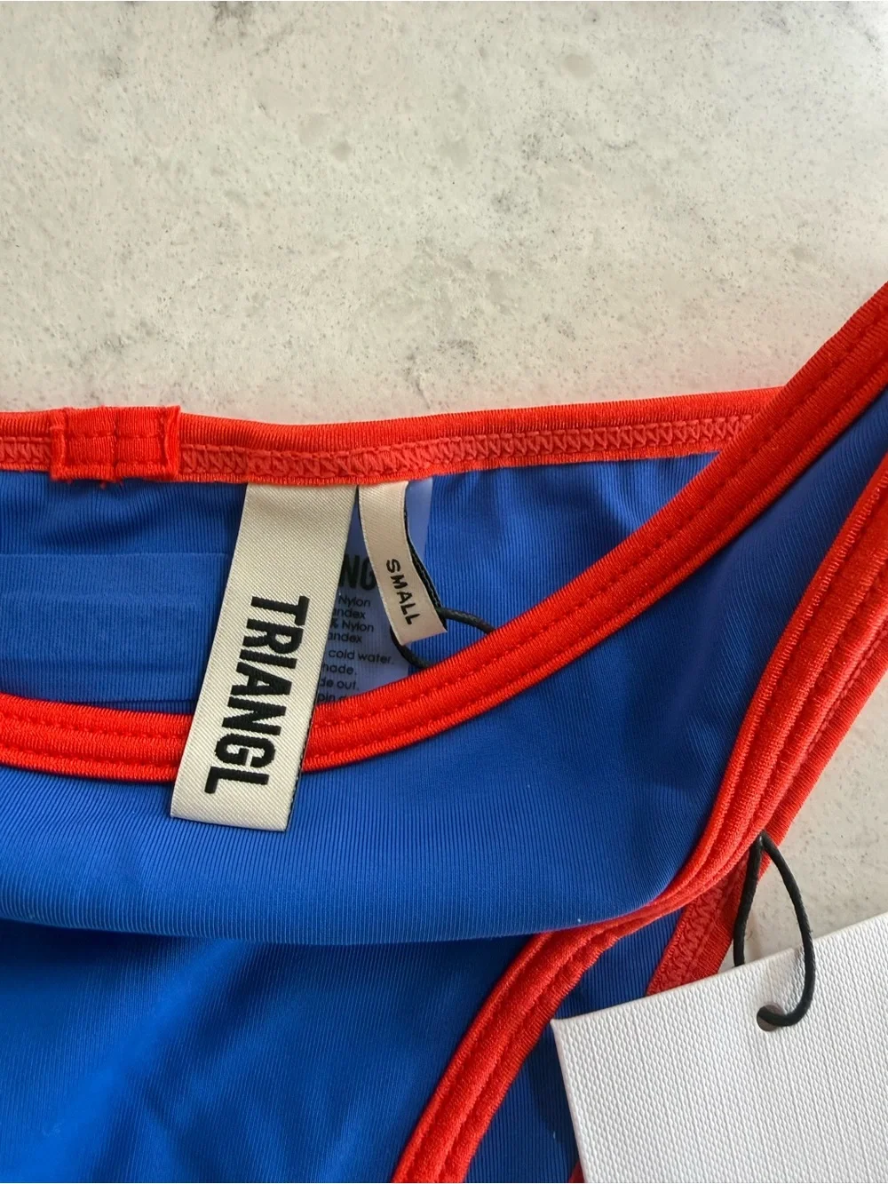 triangl swimwear Blue Bikini with Red Trim - Picture 4 of 7